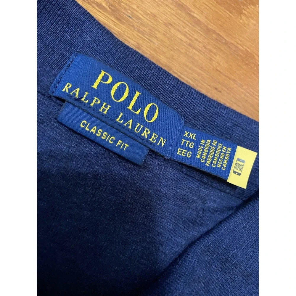NWT Polo Ralph Lauren Polo Shirt Classic Fit Pony XXL Blue Men's 2XL MSRP $110‎